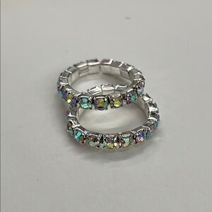 **bundle 3 for 15** Silver/Black Crystal Women's Toe Rings